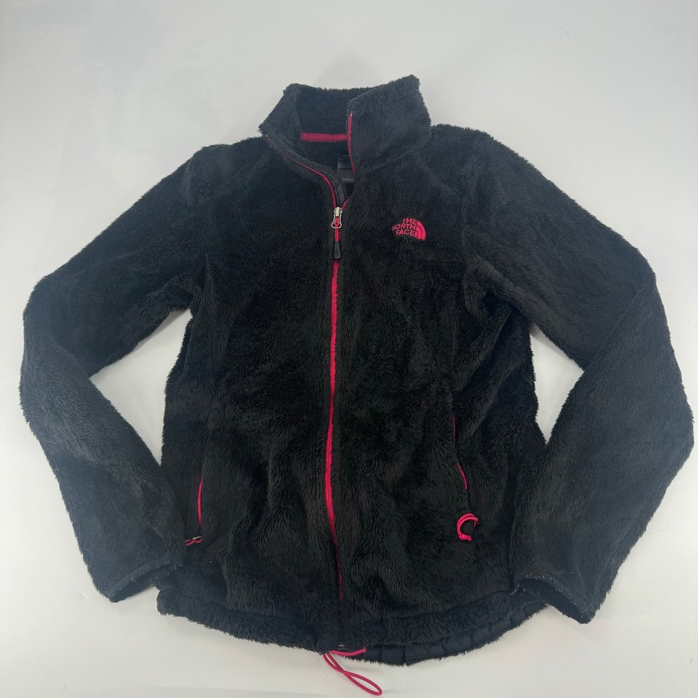 The North Face Osito Fleece Jacket Womens Small Black Pink Full Zip High Pile
